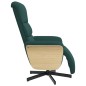 vidaXL Sillón reclinable con reposapiés tela verde oscuro vidaXL Sillón reclinable con reposapiés tela verde oscuro