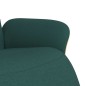 vidaXL Sillón reclinable con reposapiés tela verde oscuro vidaXL Sillón reclinable con reposapiés tela verde oscuro