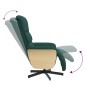 vidaXL Sillón reclinable con reposapiés tela verde oscuro vidaXL Sillón reclinable con reposapiés tela verde oscuro