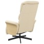 vidaXL Sillón reclinable con reposapiés tela color crema vidaXL Sillón reclinable con reposapiés tela color crema