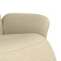vidaXL Sillón reclinable con reposapiés tela color crema vidaXL Sillón reclinable con reposapiés tela color crema
