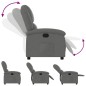 vidaXL Sillón reclinable de tela gris oscuro