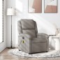 vidaXL Sillón de masaje reclinable de tela gris taupé vidaXL Sillón de masaje reclinable de tela gris taupé