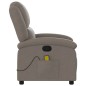 vidaXL Sillón de masaje reclinable de tela gris taupé vidaXL Sillón de masaje reclinable de tela gris taupé