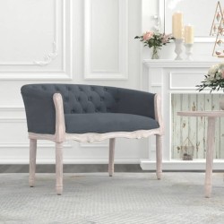 vidaXL Banco de terciopelo gris oscuro 98x56x69 cm