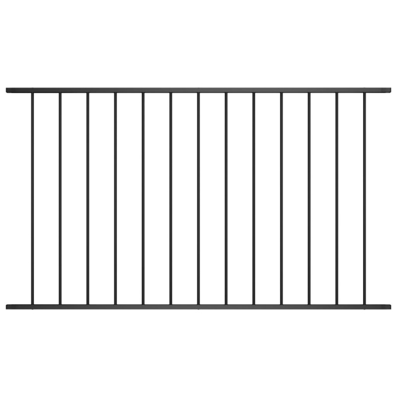 vidaXL Panel de valla de acero con recubrimiento polvo negro 1,7x1,25m vidaXL Panel de valla de acero con recubrimiento polvo negro 1,7x1,25m