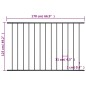 vidaXL Panel de valla de acero con recubrimiento polvo negro 1,7x1,25m vidaXL Panel de valla de acero con recubrimiento polvo negro 1,7x1,25m