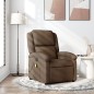 vidaXL Sillón reclinable con masaje de tela marrón vidaXL Sillón reclinable con masaje de tela marrón