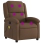 vidaXL Sillón reclinable con masaje de tela marrón vidaXL Sillón reclinable con masaje de tela marrón