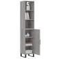 vidaXL Aparador alto madera contrachapada gris Sonoma 34,5x34x180 cm vidaXL Aparador alto madera contrachapada gris Sonoma 34,5x34x180 cm