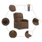 vidaXL Sillón reclinable con masaje de tela marrón vidaXL Sillón reclinable con masaje de tela marrón