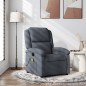 vidaXL Sillón de masaje reclinable de terciopelo gris oscuro vidaXL Sillón de masaje reclinable de terciopelo gris oscuro