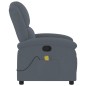 vidaXL Sillón de masaje reclinable de terciopelo gris oscuro vidaXL Sillón de masaje reclinable de terciopelo gris oscuro