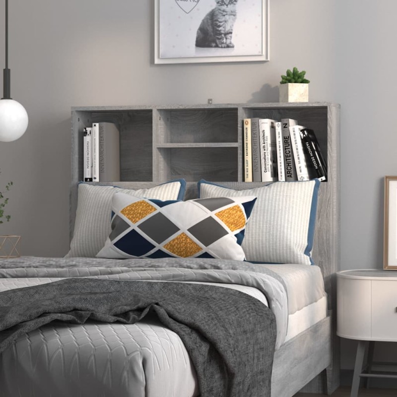 vidaXL Mueble cabecero gris Sonoma 100x19x103,5 cm vidaXL Mueble cabecero gris Sonoma 100x19x103,5 cm