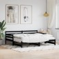 vidaXL Sofá cama nido madera maciza de pino negro 80x200 cm vidaXL Sofá cama nido madera maciza de pino negro 80x200 cm