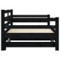 vidaXL Sofá cama nido madera maciza de pino negro 80x200 cm vidaXL Sofá cama nido madera maciza de pino negro 80x200 cm