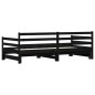 vidaXL Sofá cama nido madera maciza de pino negro 80x200 cm vidaXL Sofá cama nido madera maciza de pino negro 80x200 cm