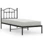 vidaXL Estructura de cama con cabecero metal negro 90x200 cm vidaXL Estructura de cama con cabecero metal negro 90x200 cm
