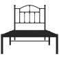 vidaXL Estructura de cama con cabecero metal negro 90x200 cm vidaXL Estructura de cama con cabecero metal negro 90x200 cm