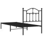 vidaXL Estructura de cama con cabecero metal negro 90x200 cm vidaXL Estructura de cama con cabecero metal negro 90x200 cm