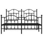 vidaXL Estructura de cama cabecero y pie de cama metal negro 140x200cm vidaXL Estructura de cama cabecero y pie de cama metal negro 140x200cm