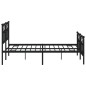 vidaXL Estructura de cama cabecero y pie de cama metal negro 140x200cm vidaXL Estructura de cama cabecero y pie de cama metal negro 140x200cm