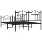 vidaXL Estructura de cama cabecero y pie de cama metal negro 140x200cm vidaXL Estructura de cama cabecero y pie de cama metal negro 140x200cm