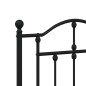 vidaXL Estructura de cama cabecero y pie de cama metal negro 140x200cm vidaXL Estructura de cama cabecero y pie de cama metal negro 140x200cm