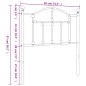 vidaXL Cabecero de metal negro 80 cm
