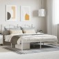 vidaXL Estructura de cama con cabecero metal blanca 160x200 cm