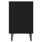 vidaXL Mesitas de noche con patas de metal 2 uds negro 40x30x50 cm