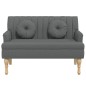 vidaXL Banco con cojines tela gris oscuro 113x64,5x75,5 cm vidaXL Banco con cojines tela gris oscuro 113x64,5x75,5 cm