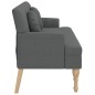 vidaXL Banco con cojines tela gris oscuro 113x64,5x75,5 cm vidaXL Banco con cojines tela gris oscuro 113x64,5x75,5 cm