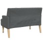 vidaXL Banco con cojines tela gris oscuro 113x64,5x75,5 cm vidaXL Banco con cojines tela gris oscuro 113x64,5x75,5 cm