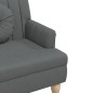 vidaXL Banco con cojines tela gris oscuro 113x64,5x75,5 cm vidaXL Banco con cojines tela gris oscuro 113x64,5x75,5 cm