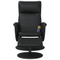 vidaXL Sillón reclinable masaje con reposapiés cuero sintético negro vidaXL Sillón reclinable masaje con reposapiés cuero sintético negro