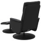 vidaXL Sillón reclinable masaje con reposapiés cuero sintético negro vidaXL Sillón reclinable masaje con reposapiés cuero sintético negro