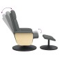vidaXL Sillón reclinable de masaje con reposapiés tela gris oscuro vidaXL Sillón reclinable de masaje con reposapiés tela gris oscuro