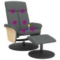 vidaXL Sillón reclinable de masaje con reposapiés tela gris oscuro vidaXL Sillón reclinable de masaje con reposapiés tela gris oscuro