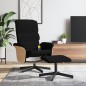 vidaXL Sillón reclinable de masaje con reposapiés tela negro vidaXL Sillón reclinable de masaje con reposapiés tela negro