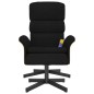 vidaXL Sillón reclinable de masaje con reposapiés tela negro vidaXL Sillón reclinable de masaje con reposapiés tela negro