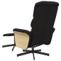 vidaXL Sillón reclinable de masaje con reposapiés tela negro vidaXL Sillón reclinable de masaje con reposapiés tela negro