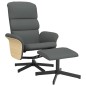 vidaXL Sillón reclinable con reposapiés tela gris oscuro vidaXL Sillón reclinable con reposapiés tela gris oscuro