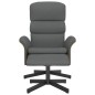 vidaXL Sillón reclinable con reposapiés tela gris oscuro vidaXL Sillón reclinable con reposapiés tela gris oscuro