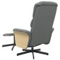 vidaXL Sillón reclinable con reposapiés tela gris oscuro vidaXL Sillón reclinable con reposapiés tela gris oscuro