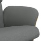 vidaXL Sillón reclinable con reposapiés tela gris oscuro vidaXL Sillón reclinable con reposapiés tela gris oscuro
