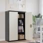 vidaXL Armario archivador de acero gris antracita y blanco 90x40x140cm
