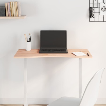 vidaXL Tablero de escritorio madera maciza de haya 80x(36-40)x1,5 cm