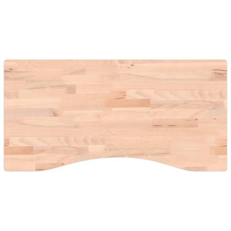 vidaXL Tablero de escritorio madera maciza de haya 80x(36-40)x1,5 cm