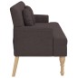 vidaXL Banco con cojines tela marrón oscuro 113x64,5x75,5 cm vidaXL Banco con cojines tela marrón oscuro 113x64,5x75,5 cm